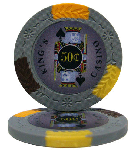 King's Casino Fichas de póquer de arcilla de 14 gramos en soporte acrílico - 1000 ct.