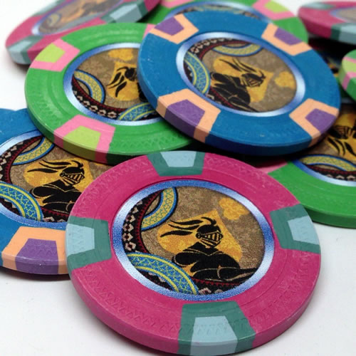 10 Gram Prestige Series Trapezoid Clay Custom Poker Chip Sample Pack - 6 chips