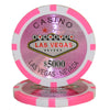 Fichas de póquer de arcilla de Las Vegas de 14 gramos en soporte acrílico - 1000 ct.