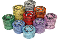 Marbled Series 10 Gram Ceramic Custom Poker Chip Sample Pack - 8 chips