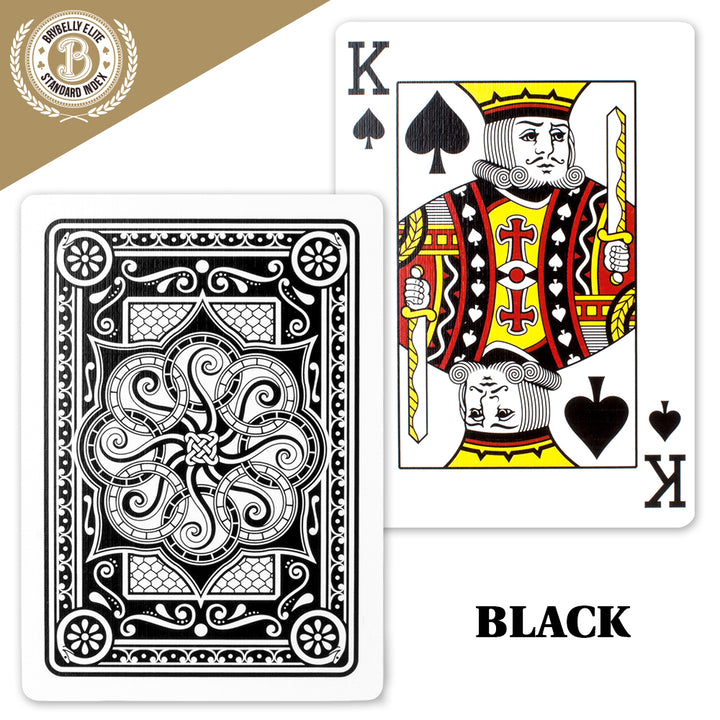 Black Brybelly Elite Medusa Deck - Poker (Wide) Size / Regular Index