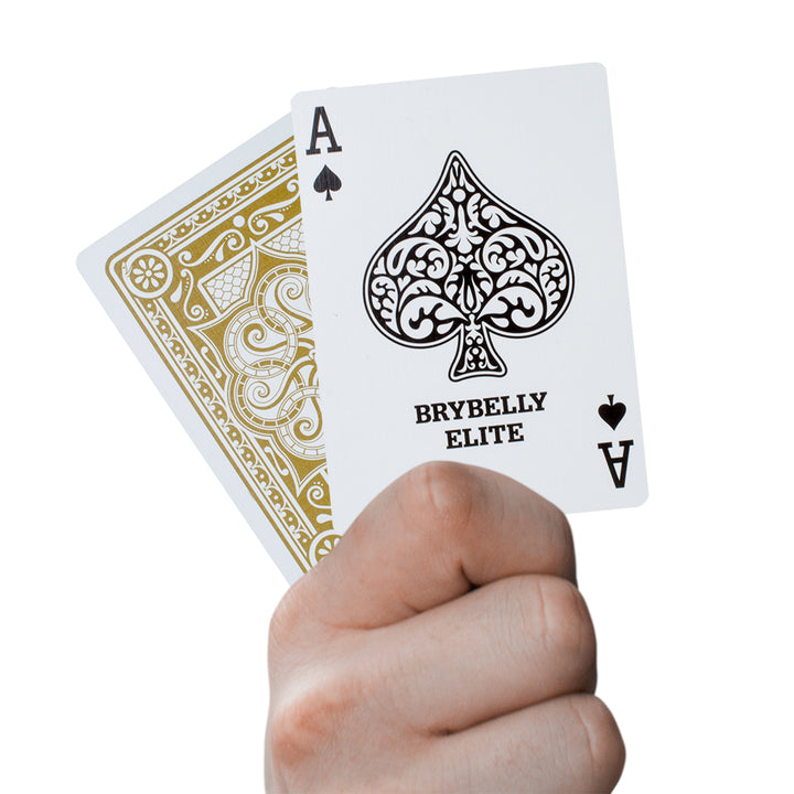 Gold Brybelly Elite Medusa Deck - Poker (Wide) Size / Regular Index