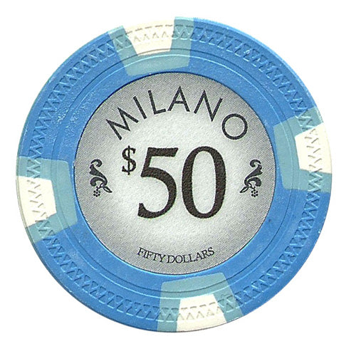 Milano 10 Gram Clay Poker Chips in Wood Mahogany Case - 750 Ct.