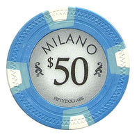 Fichas de póquer Milano Clay de 10 gramos en caja de madera de nogal - 500 u.
