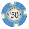 Milano 10 Gram Clay Poker Chips in Rolling Aluminum Case - 1000 Ct.