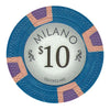 Fichas de póquer de arcilla Milano de 10 gramos en caja de aluminio estándar - 500 ct.