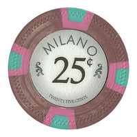Milano 10 Gram Clay Poker Chips in Wood Walnut Case - 500 Ct.