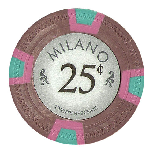 Milano 10 Gram Clay Poker Chips in Rolling Aluminum Case - 1000 Ct.