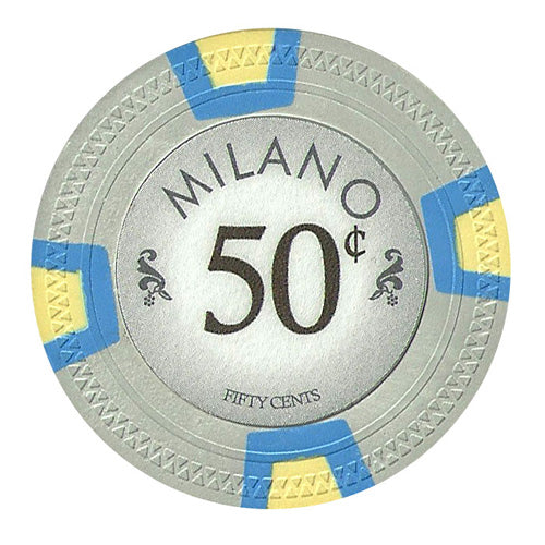 Milano 10 Gram Clay Poker Chips in Wood Hi Gloss Case - 500 Ct.
