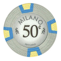 Fichas de póquer Milano Clay de 10 gramos en caja de madera de caoba - 750 ct.