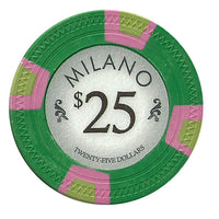 Milano 10 Gram Clay Poker Chips in Acrylic Trays - 200 Ct.