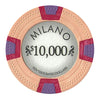 Milano 10 Gram Clay Poker Chips in Wood Carousel - 200 Ct.
