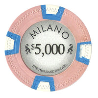Milano 10 Gram Clay Poker Chips in Standard Aluminum Case - 500 Ct.