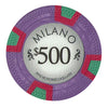 Fichas de póquer Milano Clay de 10 gramos en estuche de aluminio negro - 500 u.
