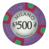 Milano 10 Gram Clay Poker Chips in Rolling Aluminum Case - 1000 Ct.