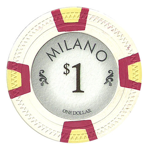 Milano - Fichas de póquer de arcilla de 10 gramos en caja de madera de caoba negra - 500 u.