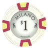 Milano 10 Gram Clay Poker Chips in Rolling Aluminum Case - 1000 Ct.