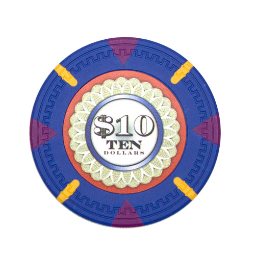 The Mint - Fichas de póquer de arcilla de 13,5 gramos en caja de madera de caoba negra - 500 u.