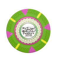 The Mint - Fichas de póquer de arcilla de 13,5 gramos en estuche de aluminio con ruedas - 1000 ct.