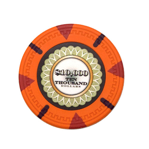 The Mint - Fichas de póquer de arcilla de 13,5 gramos en estuche de madera brillante - 500 u.