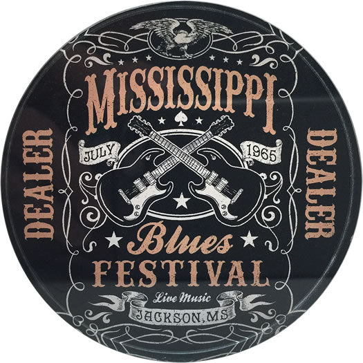 Crystal Poker Dealer Buttons - Mississippi Blues Festival