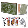 Modiano Club Green Brown Poker Size Regular Index Double Deck Set