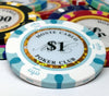 Monte Carlo 14 Gram Clay Poker Chips in Acrylic Carrier - 1000 Ct.