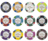 Monaco Club 13.5 Gram Clay Poker Chips - Face Shot - ALL CHIPS