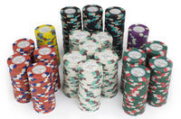 Monaco Club 13.5 Gram Clay Poker Chips Stacked - 500 Chips