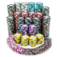 Monaco Club 13.5 Gram Clay Poker Chips Stacked - 750 Chips