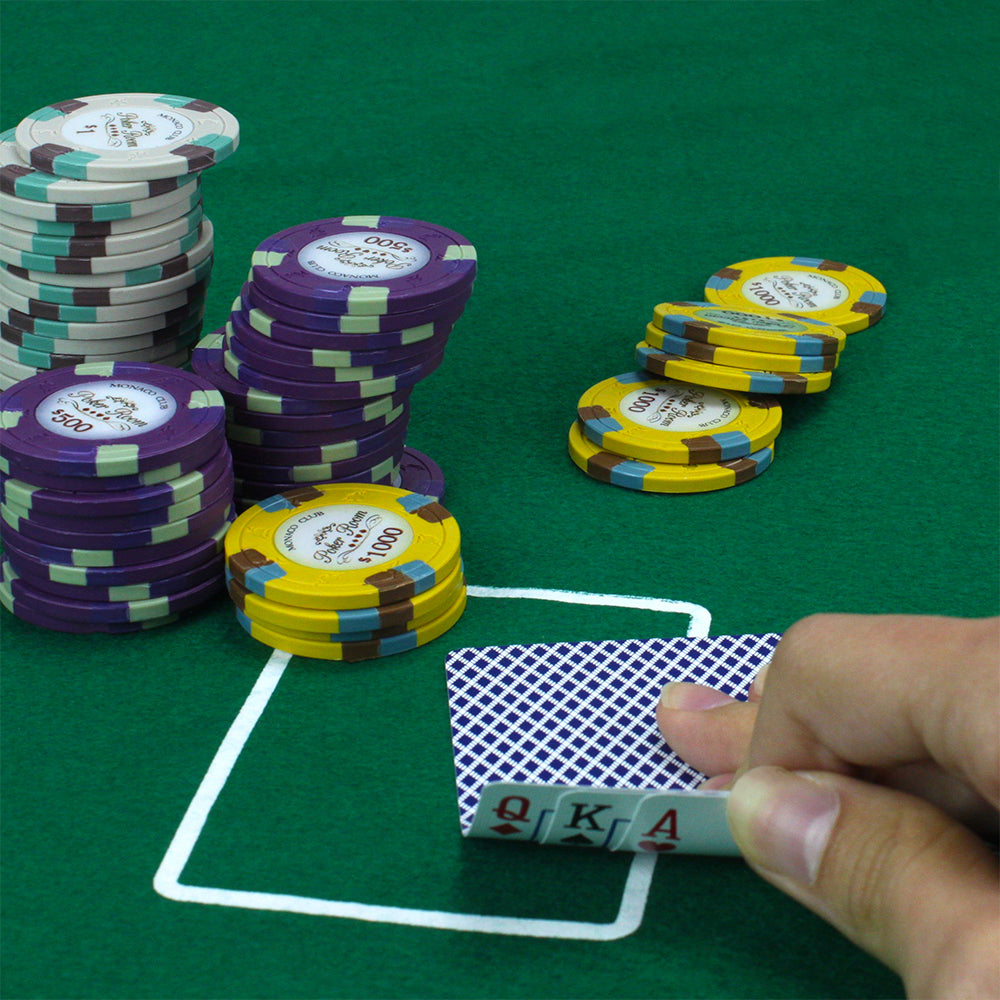 500 Luxury Custom Poker Chip Set - Oak Case