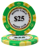 Fichas de póquer de arcilla Monte Carlo de 14 gramos en caja de aluminio estándar - 300 ct.