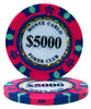 Monte Carlo 14 Gram Clay Poker Chips in Aluminum Case - 600 Ct.