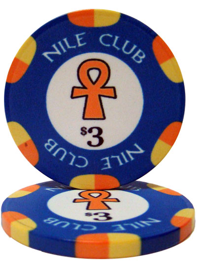Nile Club 10 Gram Ceramic Poker Chips in Aluminum Case - 600 Ct.