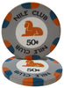 Nile Club 10 Gram Ceramic Poker Chips in Rolling Aluminum Case - 1000 Ct.