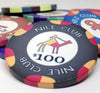 Nile Club 10 Gram Ceramic Poker Chips in Wood Black Mahogany Case - 500 Ct.