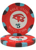 Fichas de póquer de cerámica Nile Club de 10 gramos en bandejas acrílicas - 200 ct.