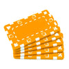 Rectangular Blank Orange Poker Plaques - Qty 5