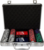 Custom Printed Aluminum Poker Chip Set with 13 Gram Clay Infinity Poker Chips - 200 Chips