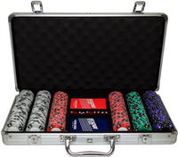 Custom Printed Aluminum Poker Chip Set with 13 Gram Clay Infinity Poker Chips - 300 Chips