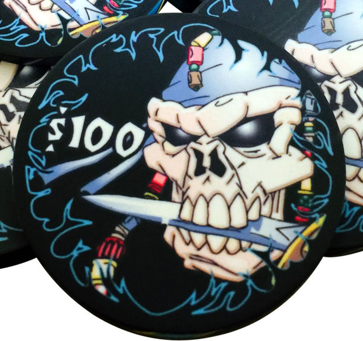 Pieces of Eight 10 Gram Ceramic Pirate Poker Chips