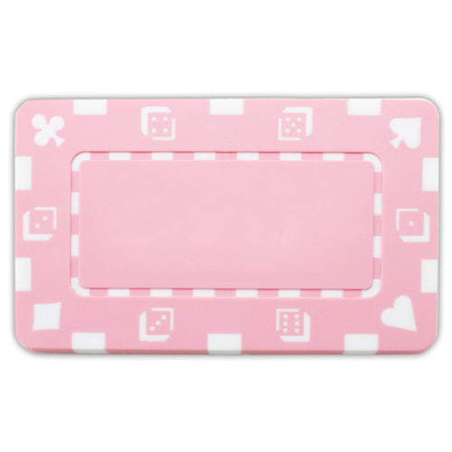 Rectangular Blank Pink Poker Plaques - Qty 5