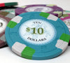 Poker Knights 13.5 Gram Clay Poker Chips - $10 - Face View