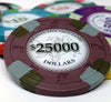 Poker Knights 13.5 Gram Clay Poker Chips - $25000 - Face View