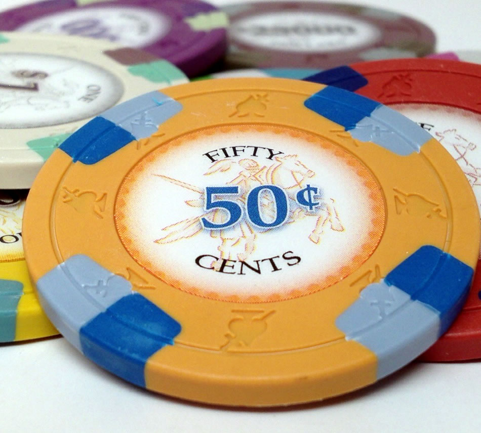 thumbnail image 2 of The Mint Poker Chips 13.5-gram Clay Composite - Heavyweight Casino Style Chips Pack Of 50 2 of 5