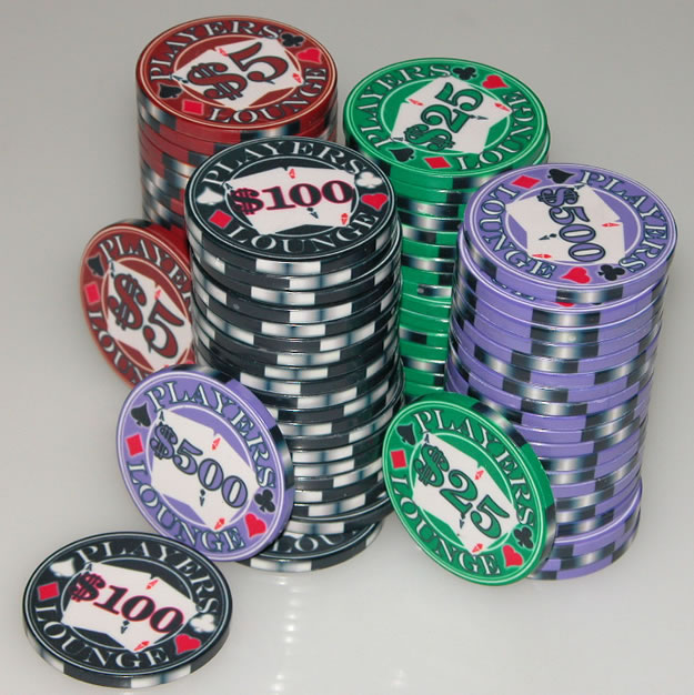 Custom Ceramic Poker Chips - Pocket Aces Design