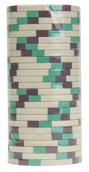 Poker Knights 13.5 Gram Clay Poker Chips - $1 - Side Stack View