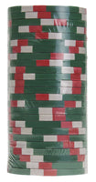 Poker Knights 13.5 Gram Clay Poker Chips - $25 - Side Stack View