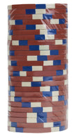 Poker Knights 13.5 Gram Clay Poker Chips - $5 - Side Stack View