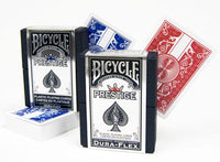 100% Plastic Bicycle Prestige Poker Size Red Blue Playing Cards